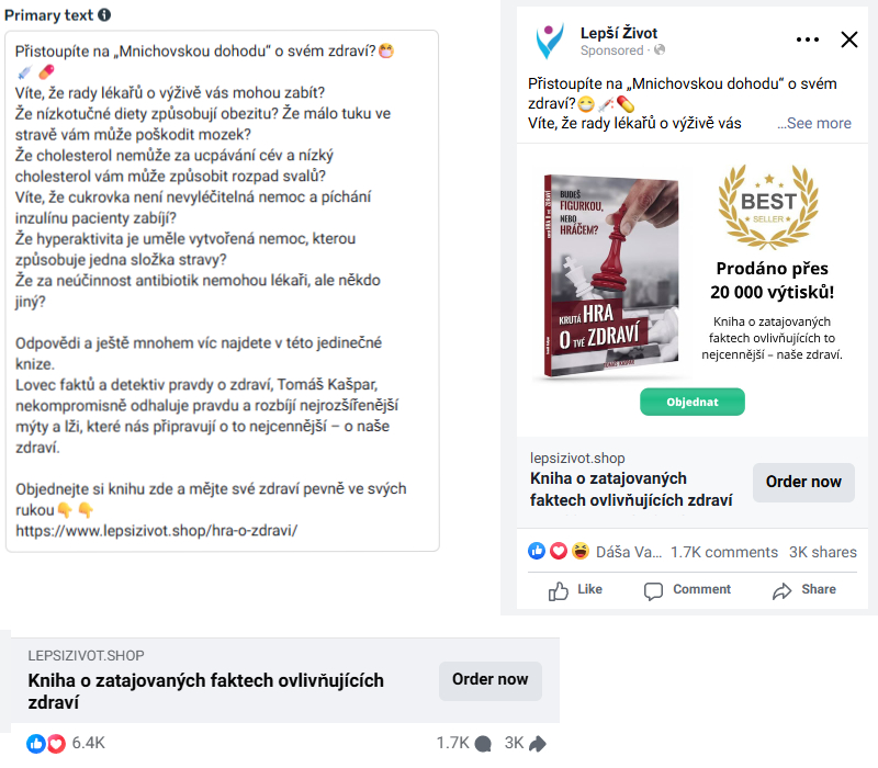 Bestseller Hra o zdraví, kreativa, která rok prodávala na studeném publiku