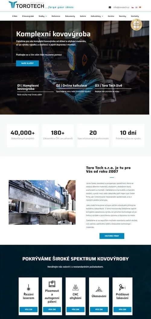 Torotech.cz – SEO optimalizovaný web na míru